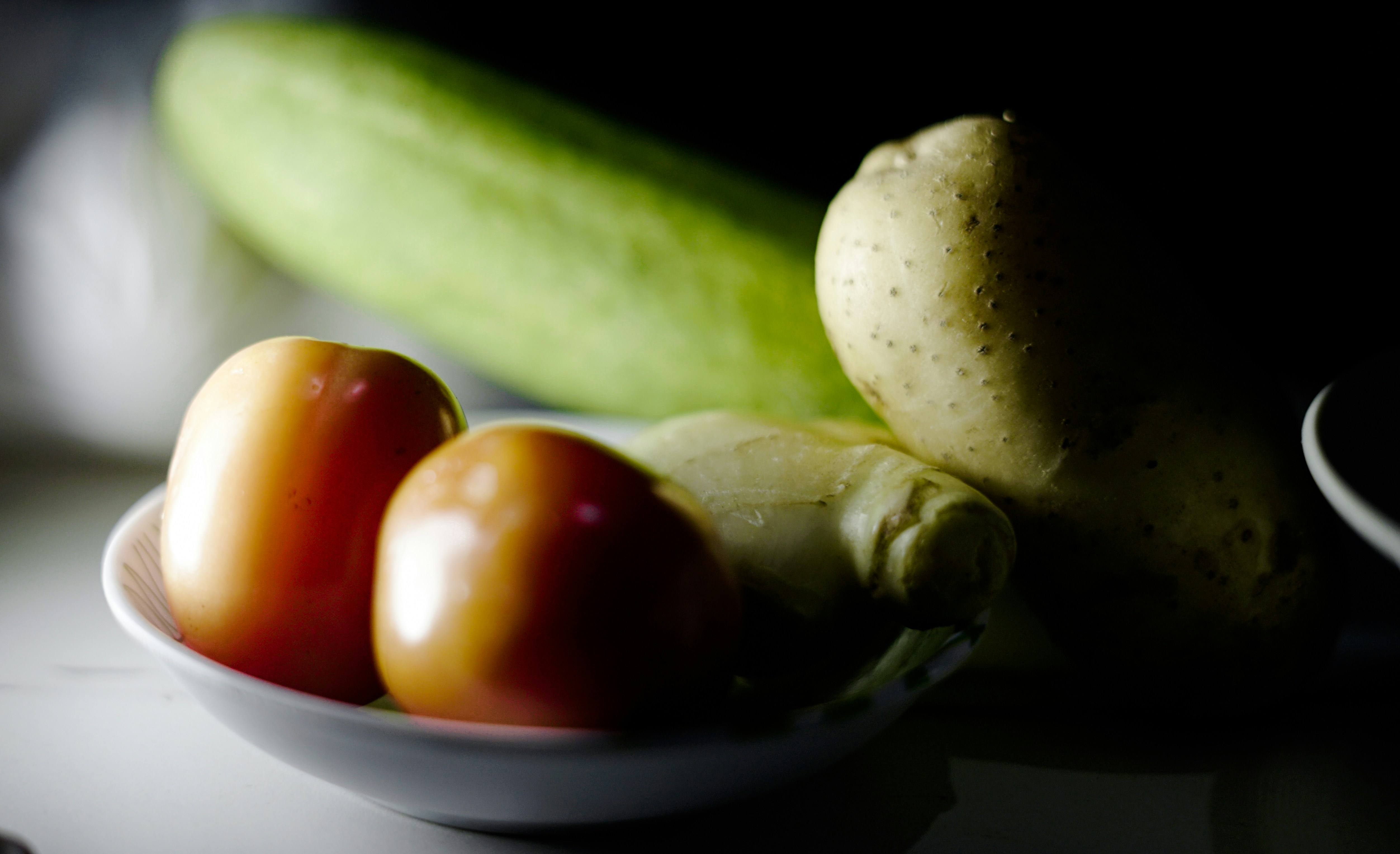 Tomatoe, Gigner Potato and cucumber