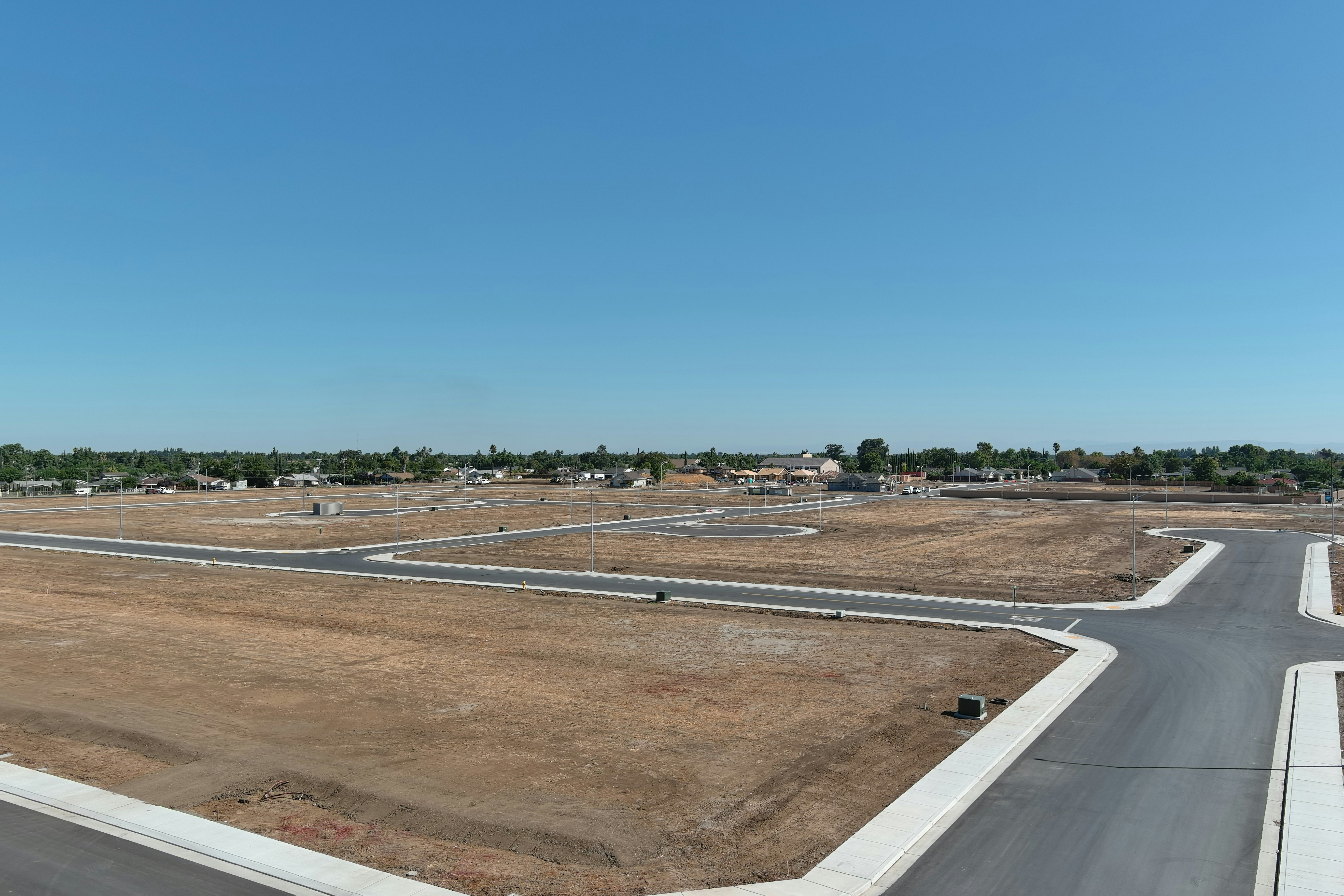 A view of a runway from the air