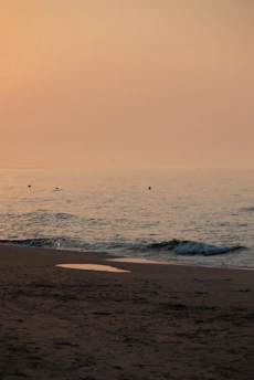 A person walking on a beach with a surfboard