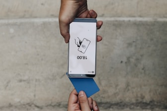 A person holding a box with a cat on it