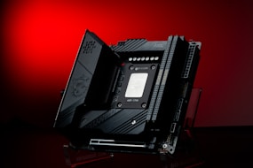 A computer case sitting on top of a table