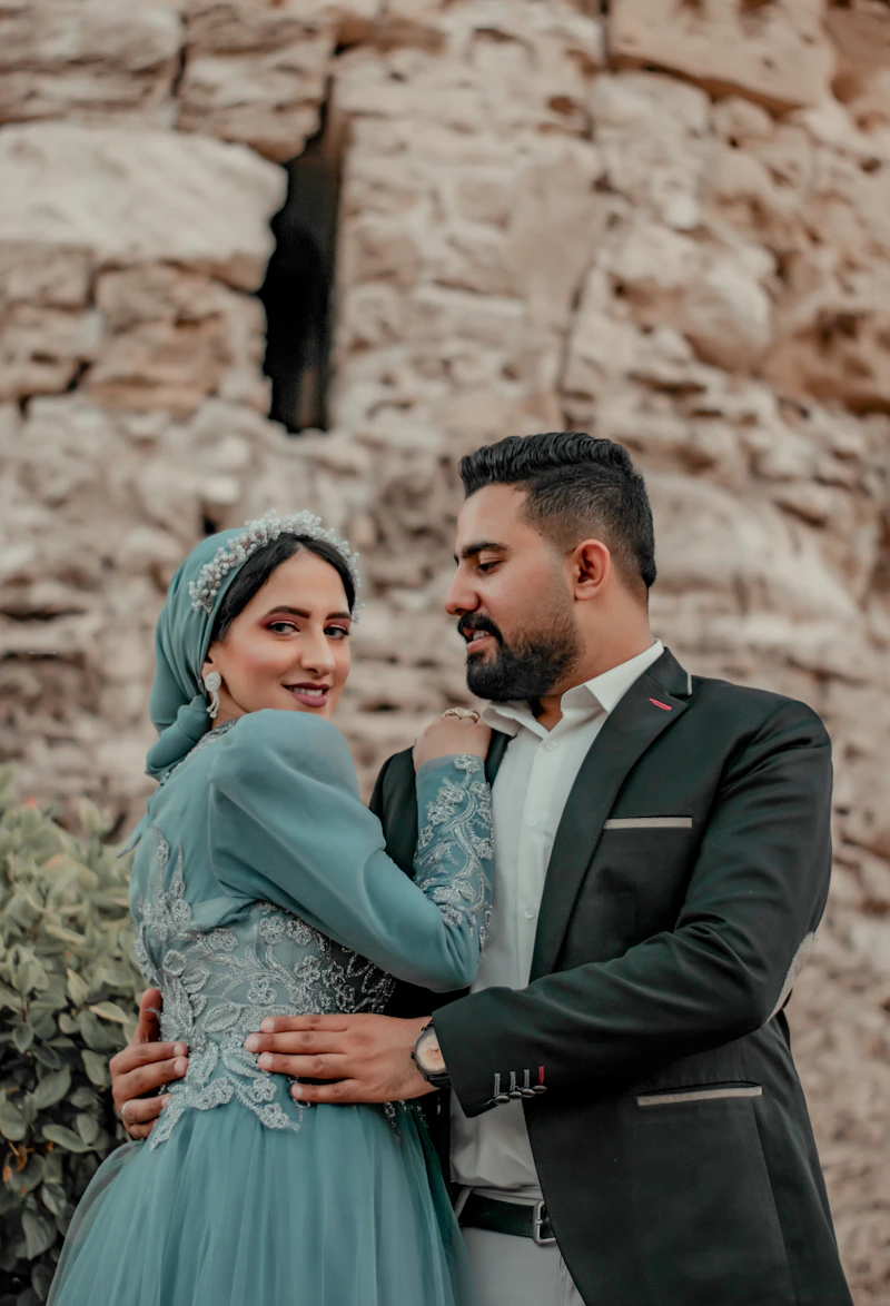 Engaged couple photographed in Alexandria, Egypt