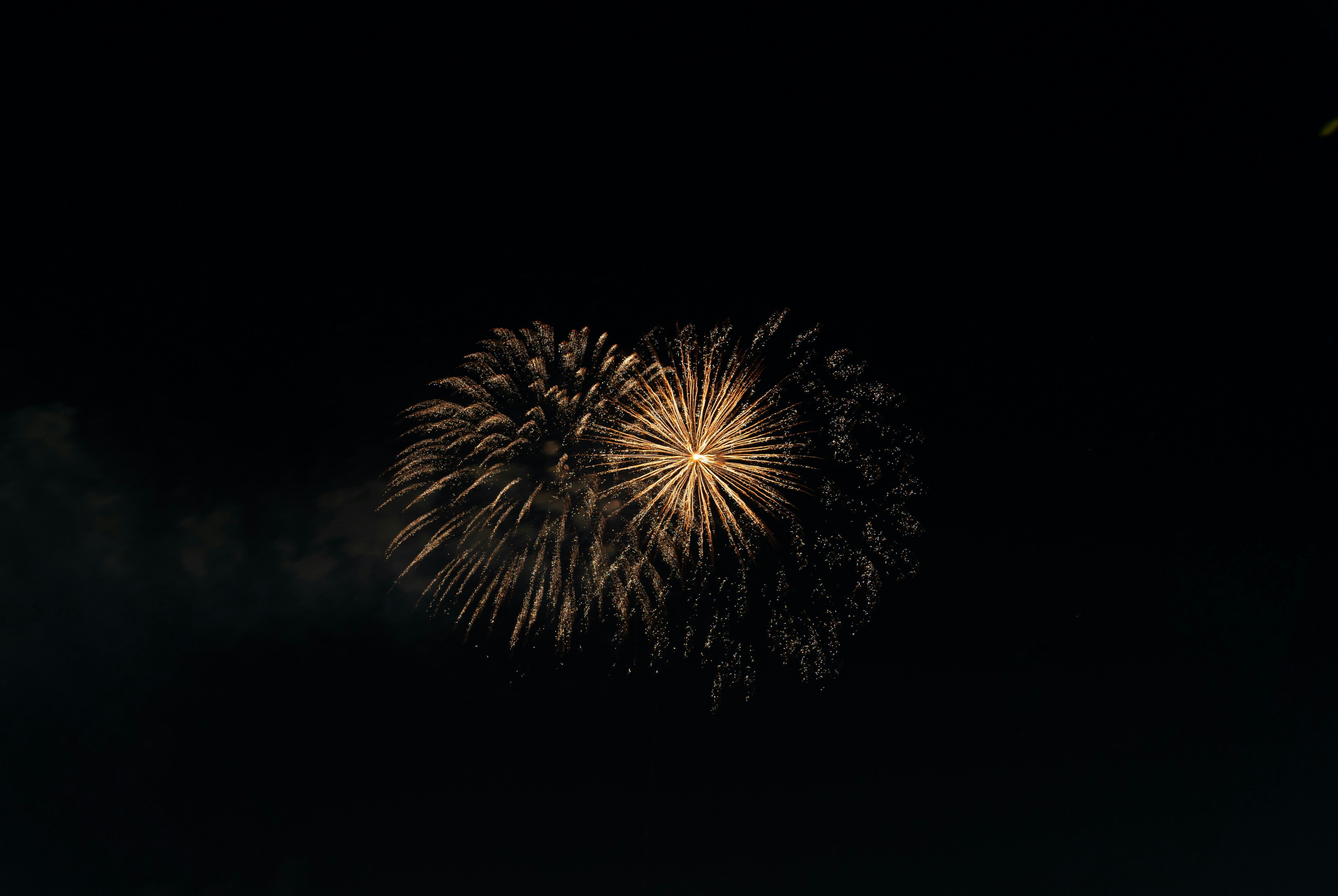 A fireworks display in the night sky