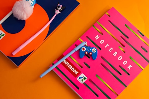 A book with a toothbrush on top of it