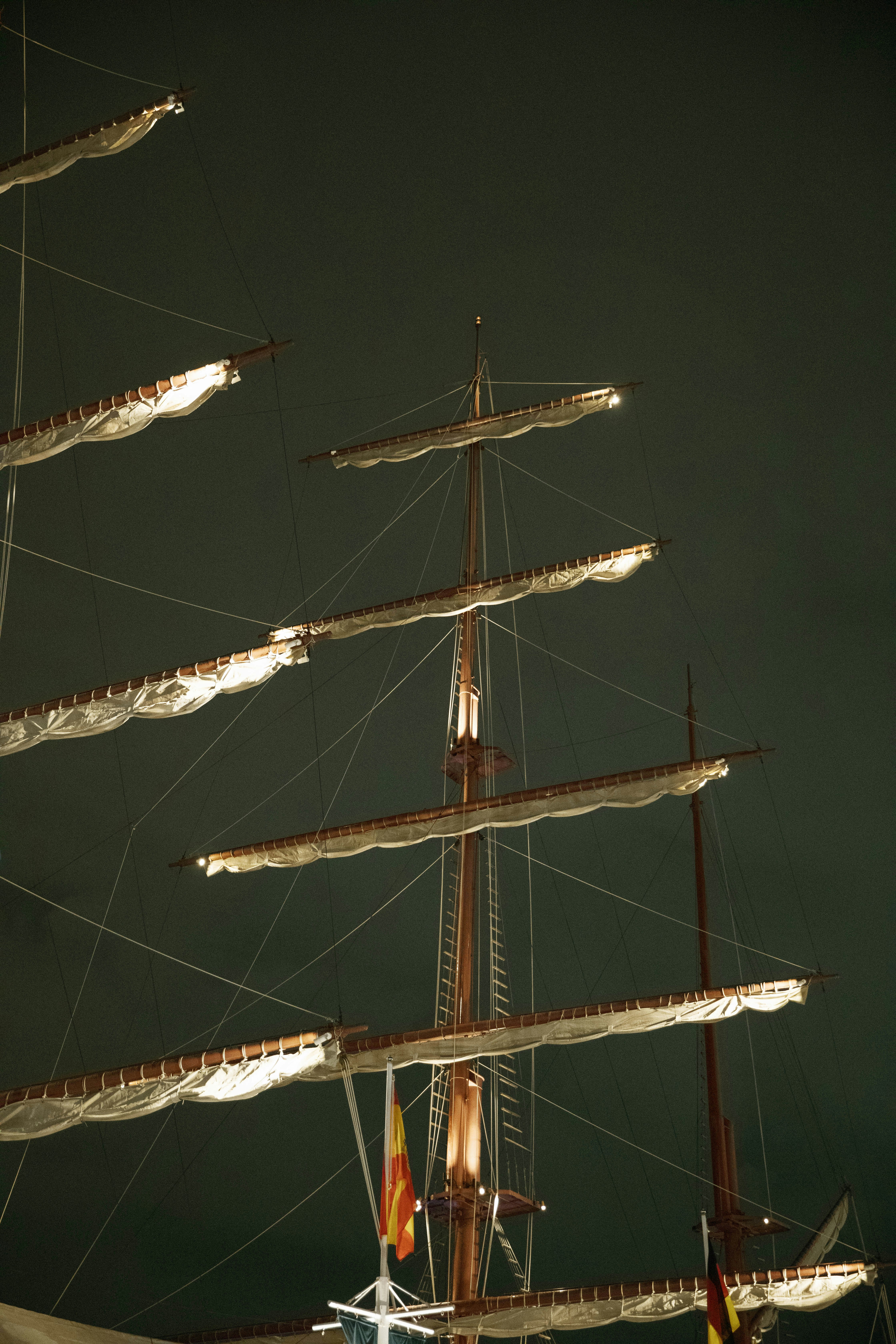 A model of a sailing ship on display