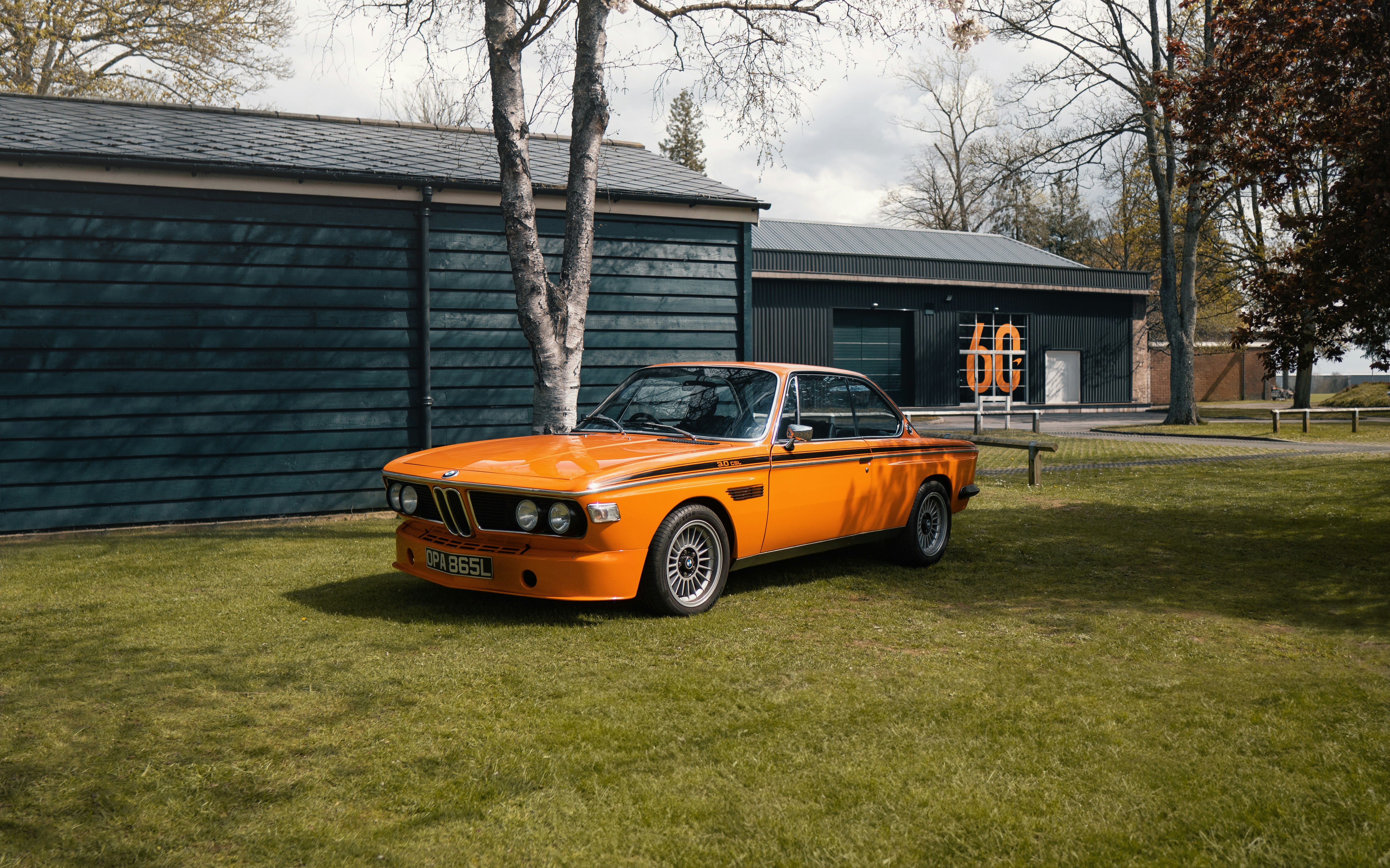 Orange classic BMW 3.0 CSL coupe