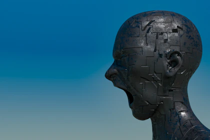 A statue of a person with a broken head