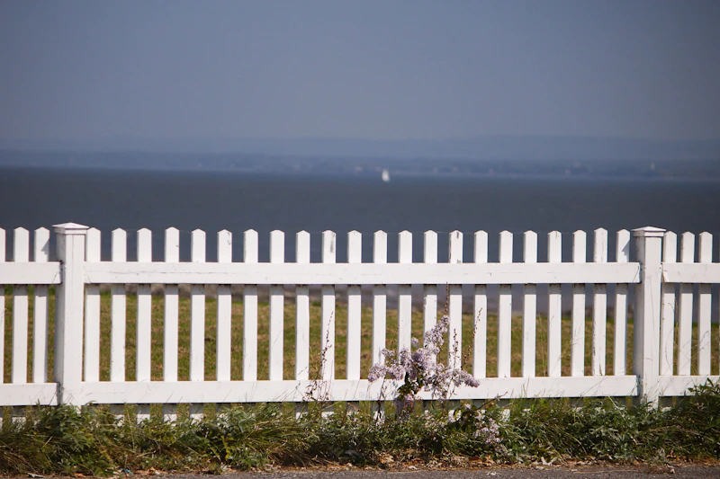 Tall White Vinyl Fence