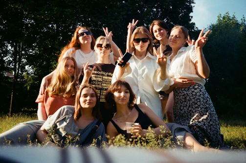 A group of people posing for a picture