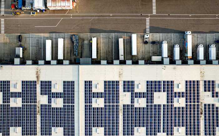 Centru logistic cu instalatie fotovoltaica pe rooftop