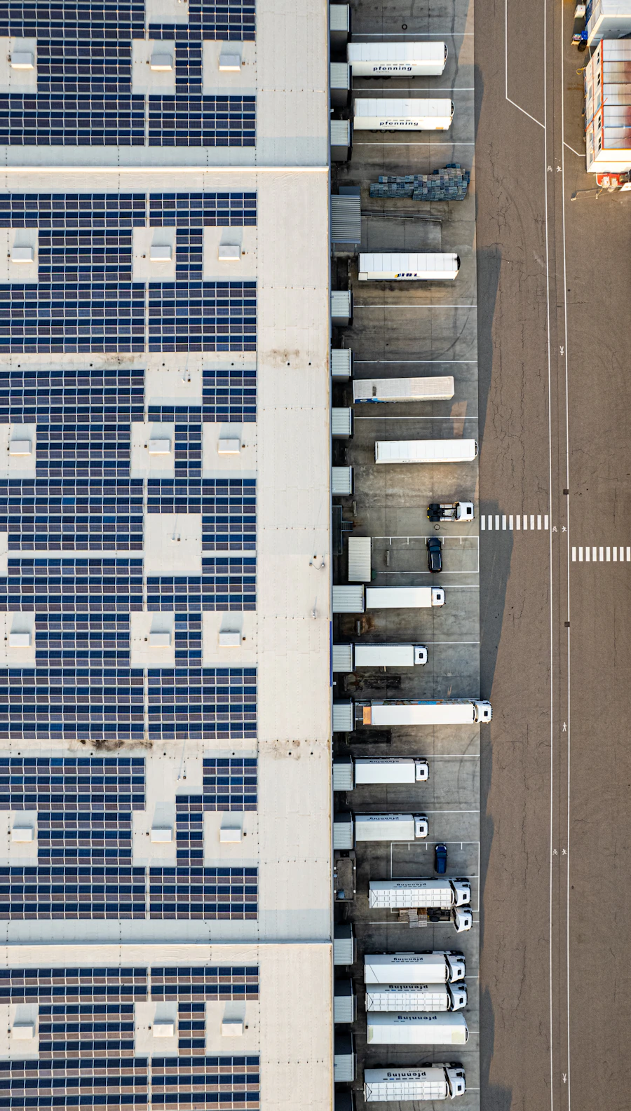 Logistics development, aerial view