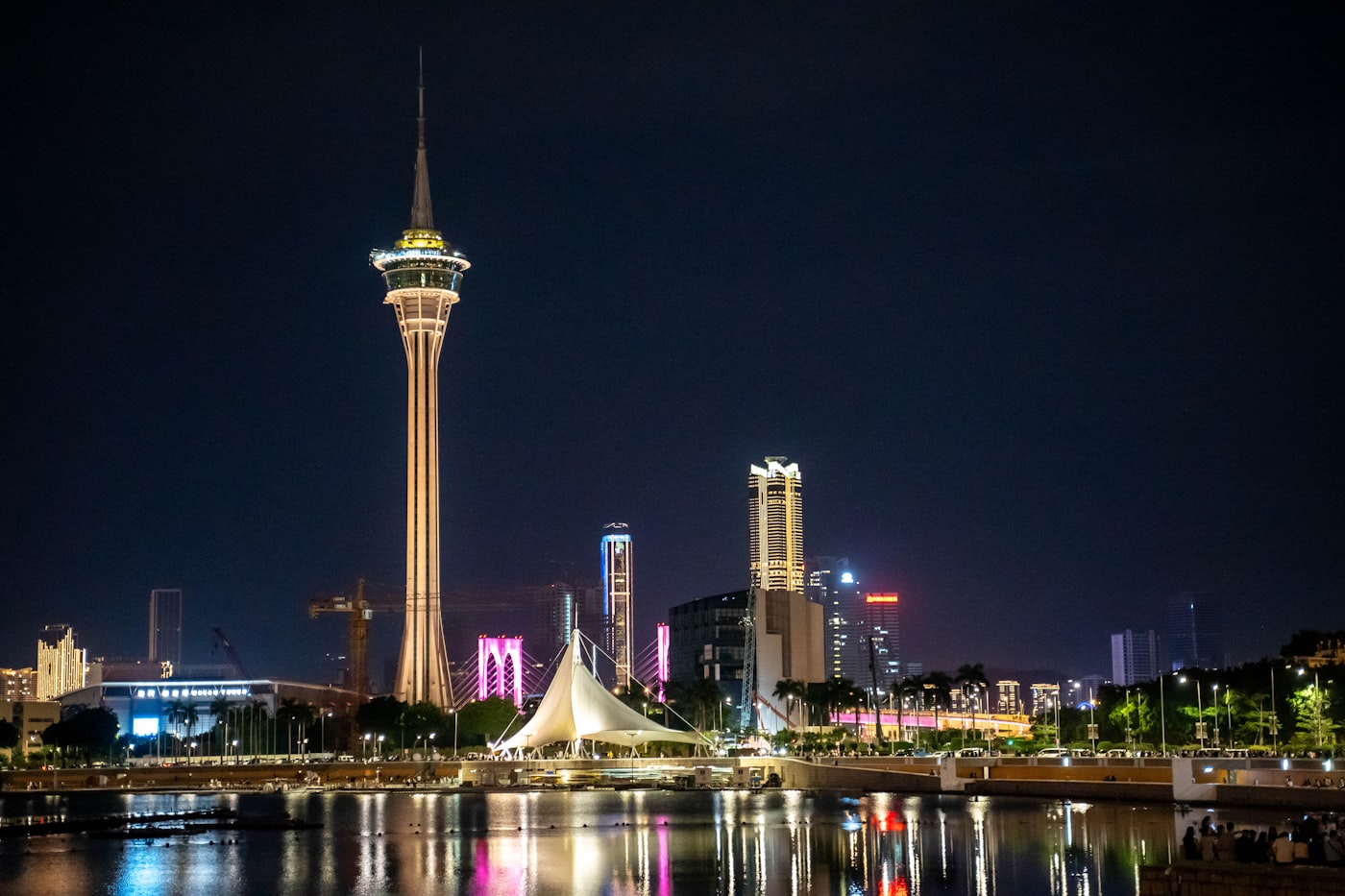 Historic Portuguese architecture meets modern skyscrapers in Macao