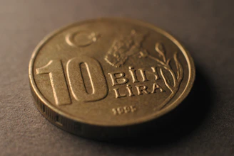 A close up of a ten euro coin