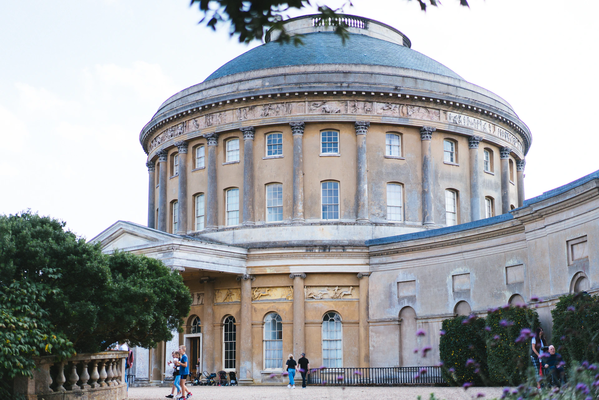A large building with a dome on top of it