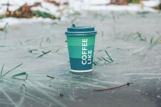 A cup of coffee sitting on top of a table
