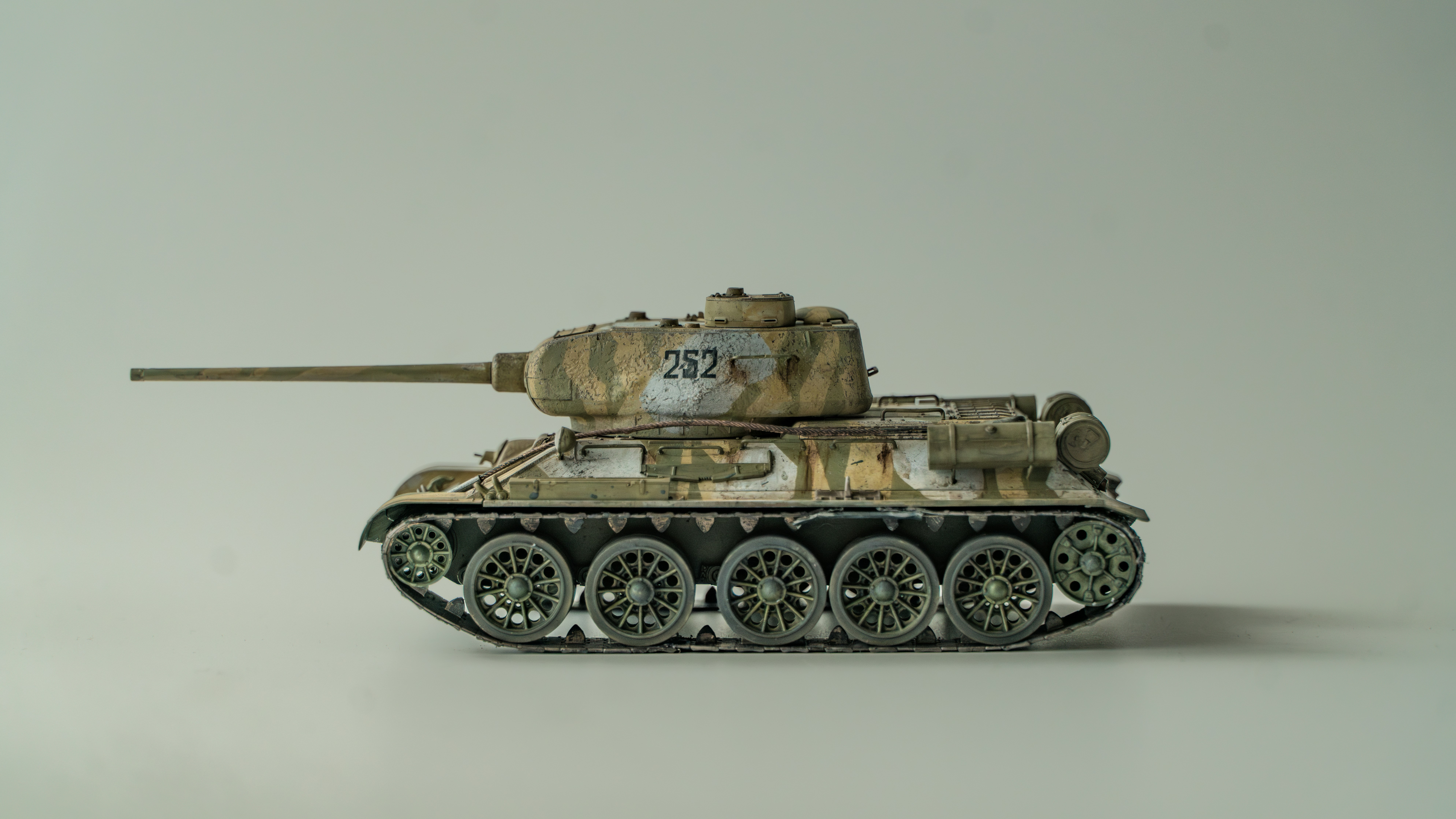 A model of a tank on a white background
