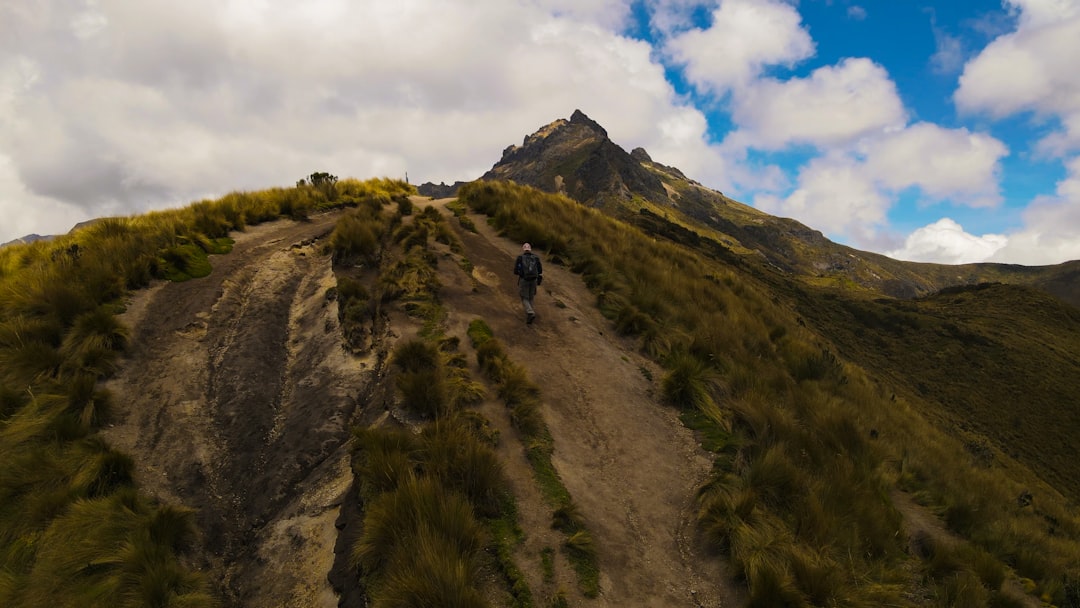A person riding a mountain bike on a trail,