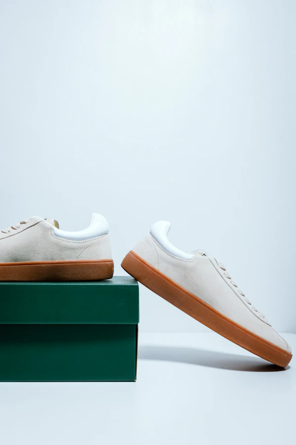 Baskets en cuir blanc