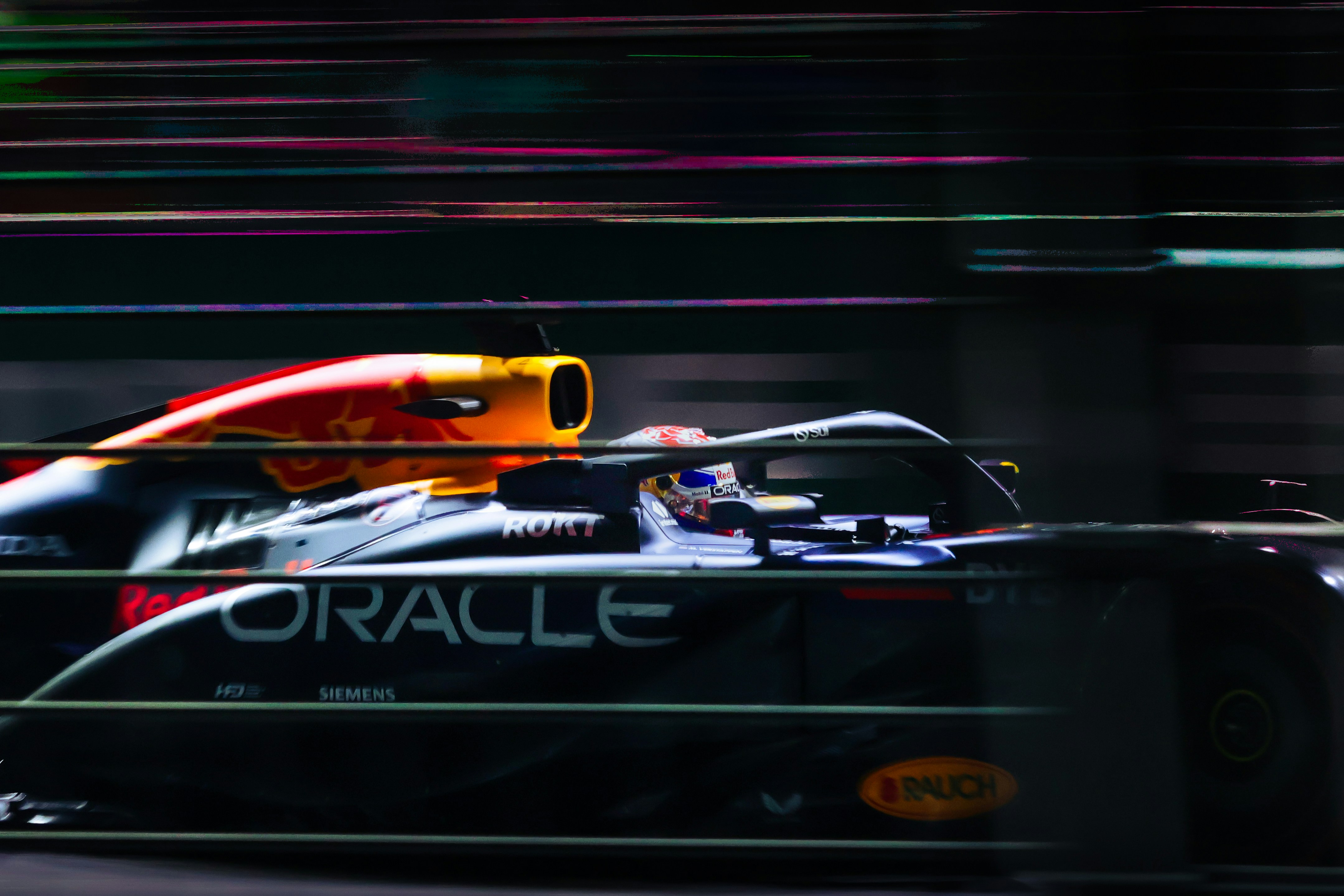 Formula 1 car racing on track — complete history of F1 cars from 1950 to 2025, 75 years of evolution