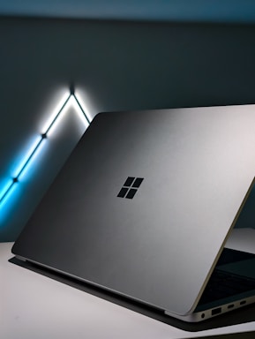 A laptop computer sitting on top of a table