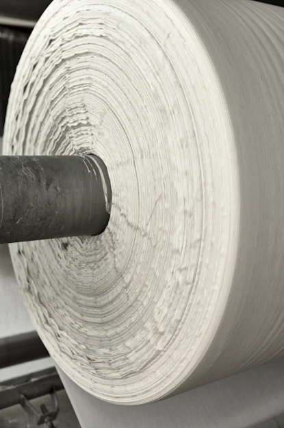 A roll of white paper sitting on top of a machine
