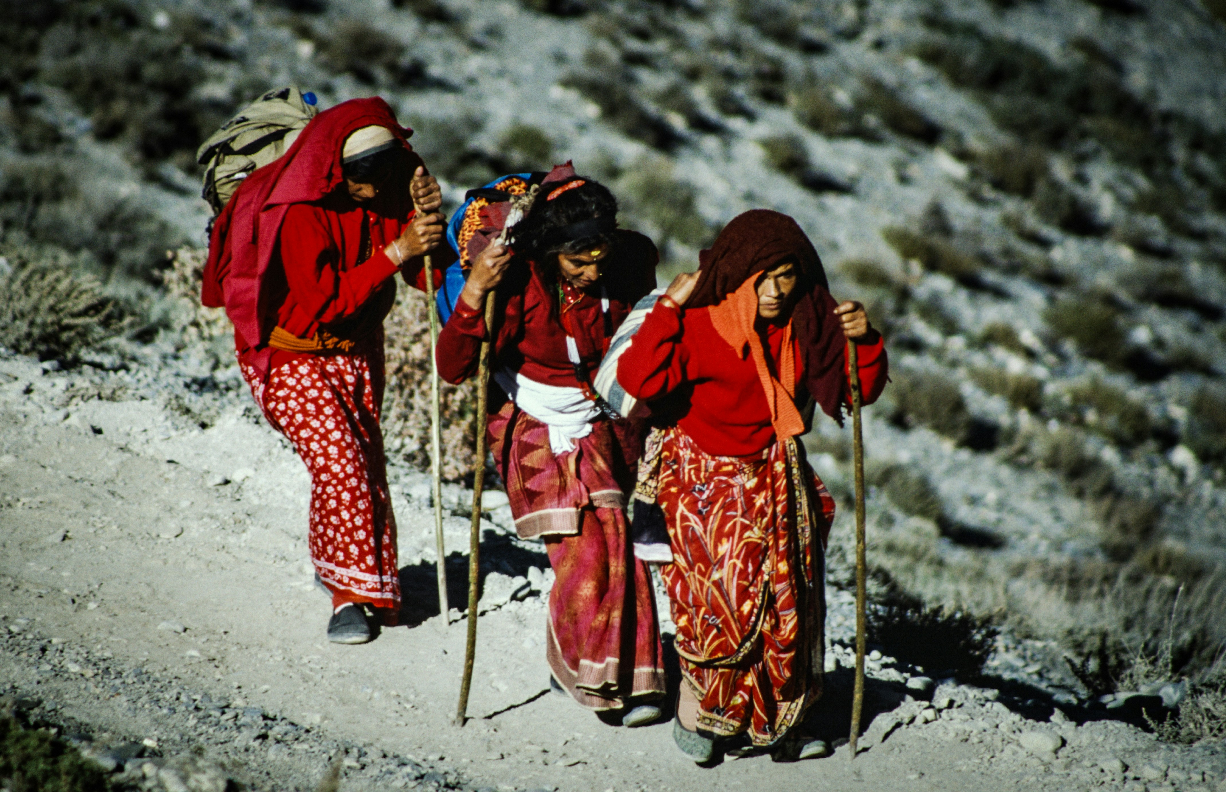 Women on mountain trek