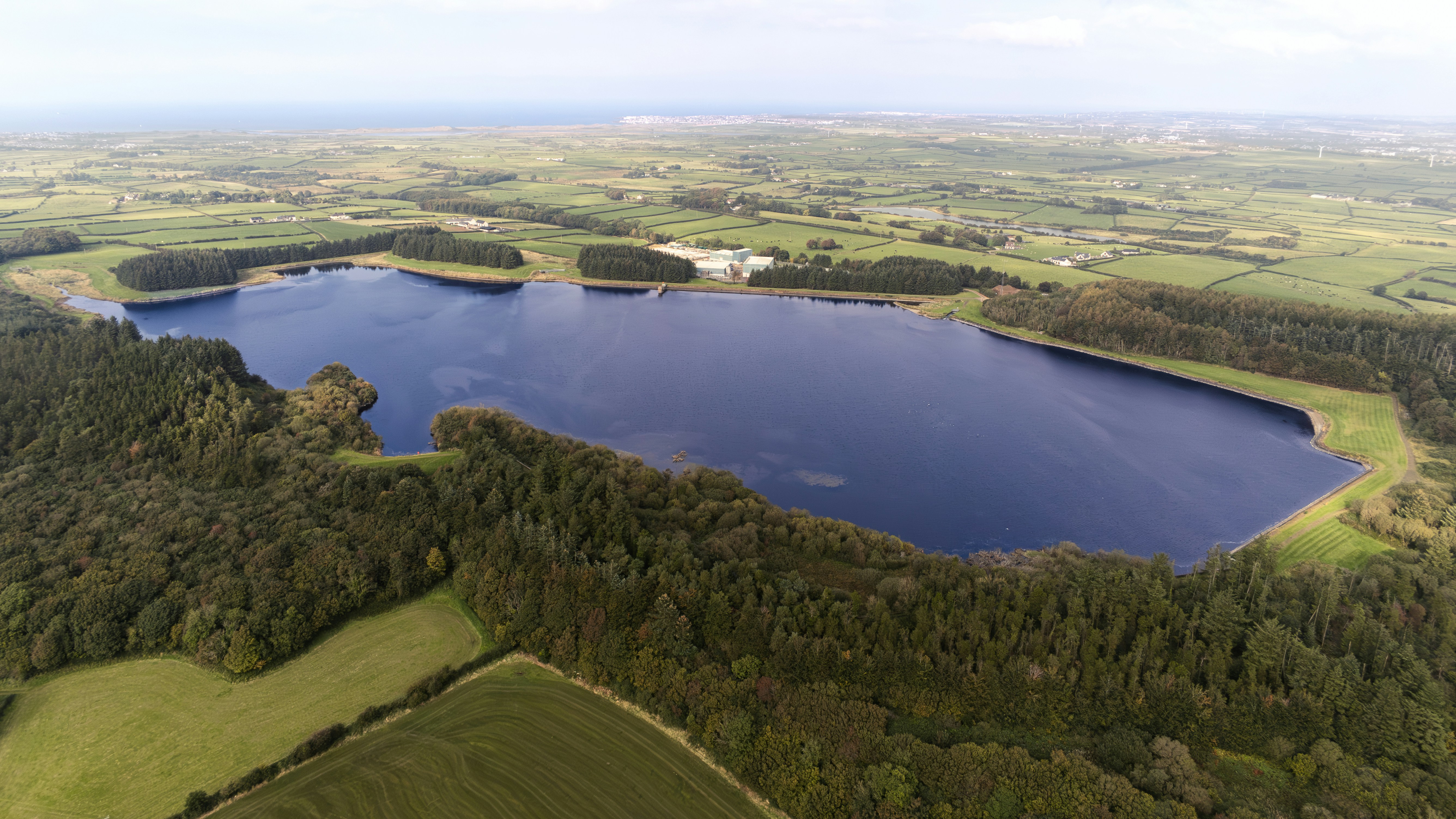 Ballinrees Reservoir aerial view