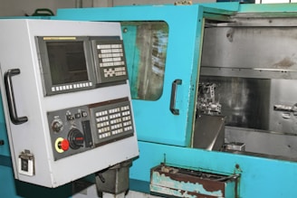 A machine that is inside of a building