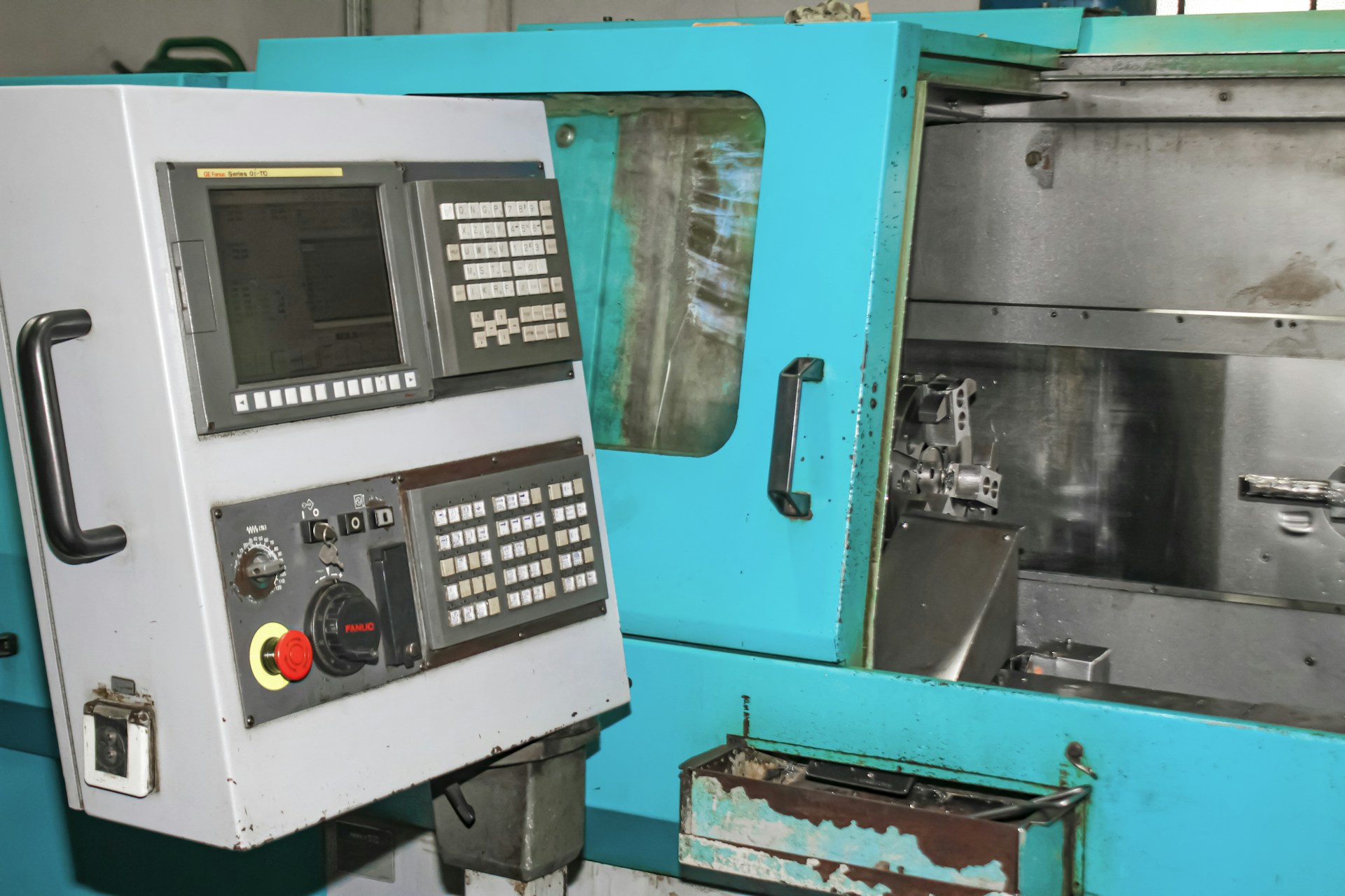 A machine that is inside of a building