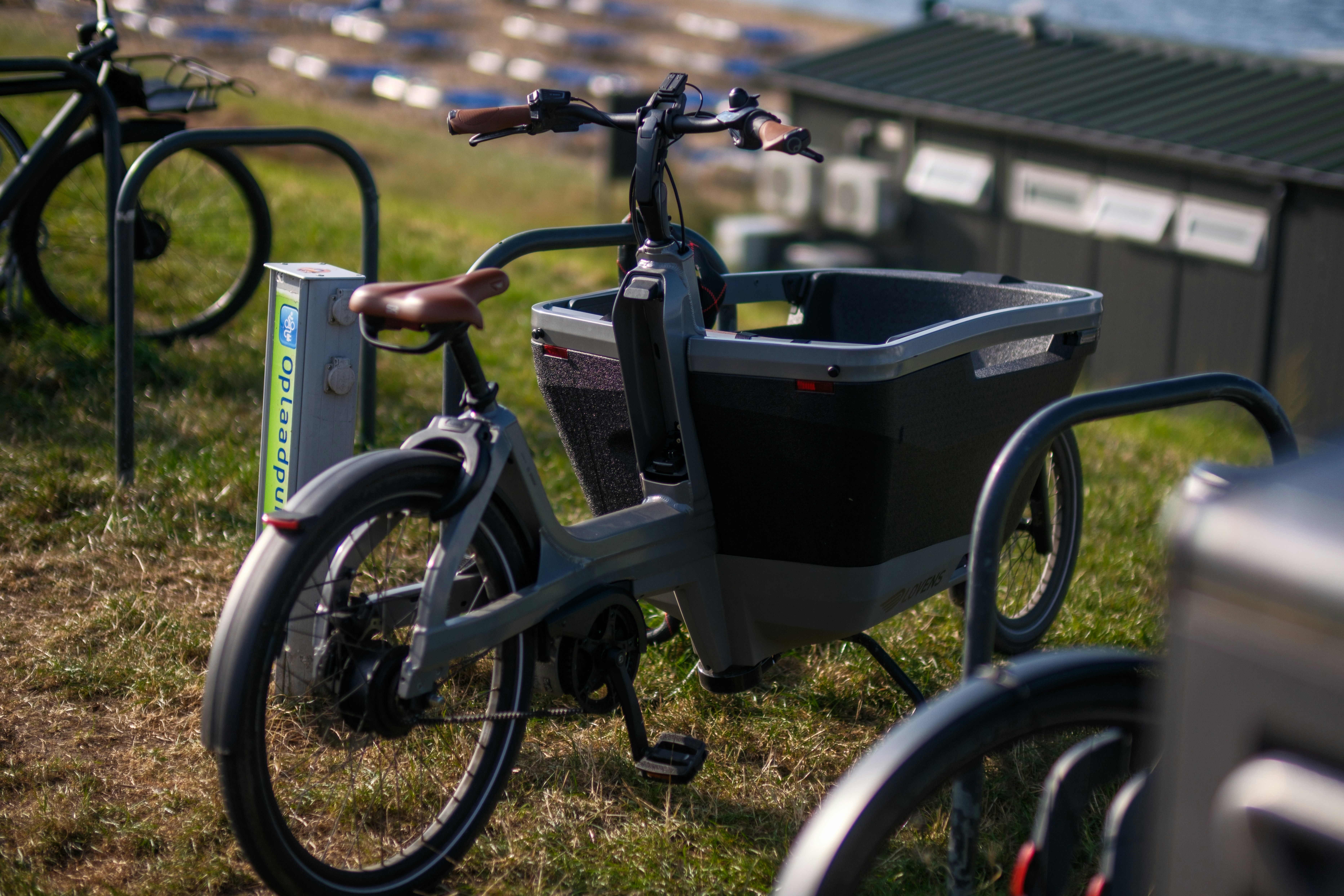 A couple of bikes parked next to each other
