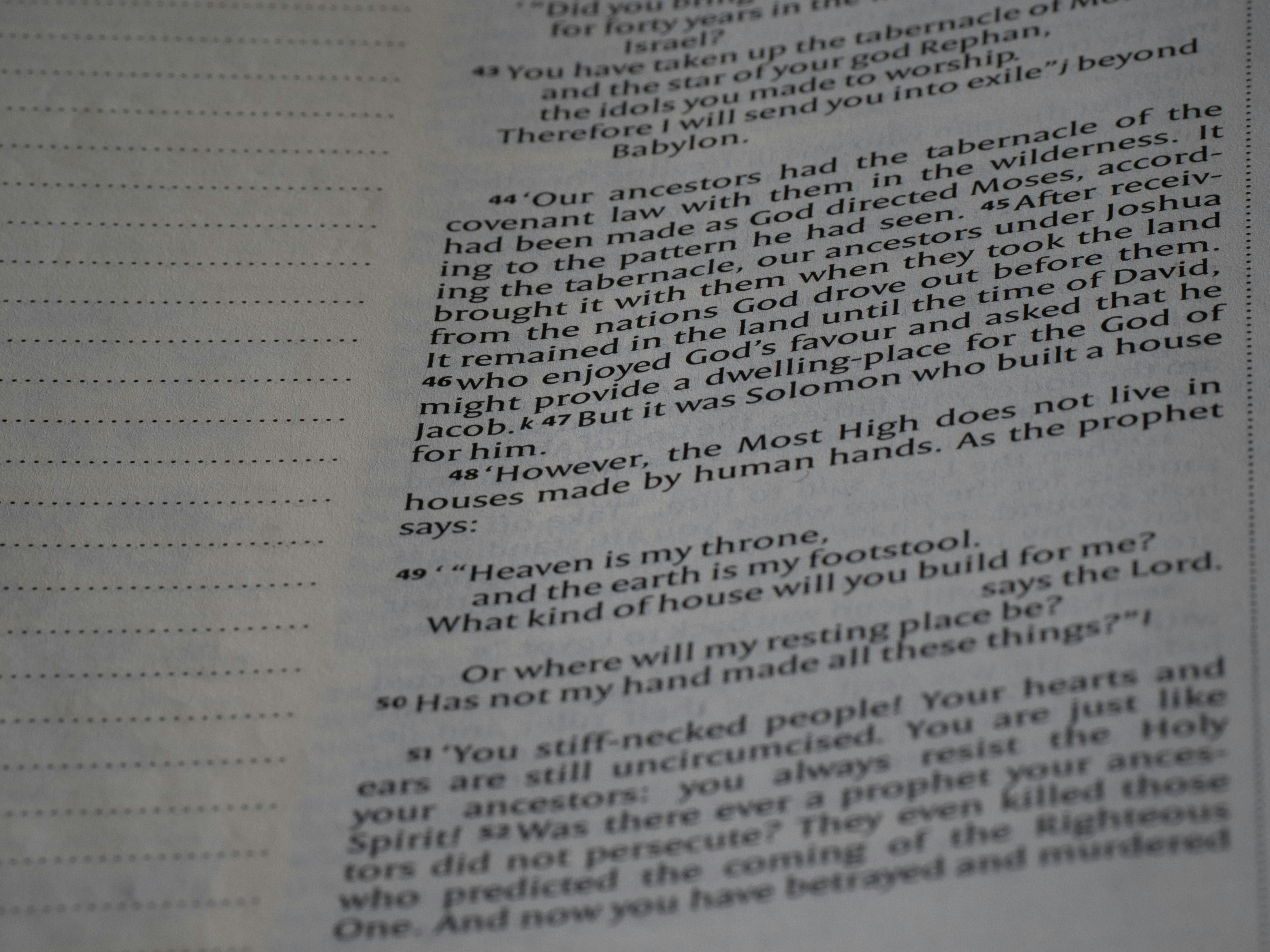 close up, bokeh, bible, new testament, christian, history, text, reading, bible study, devotions, christianity, scripture, book of acts, acts, luke,