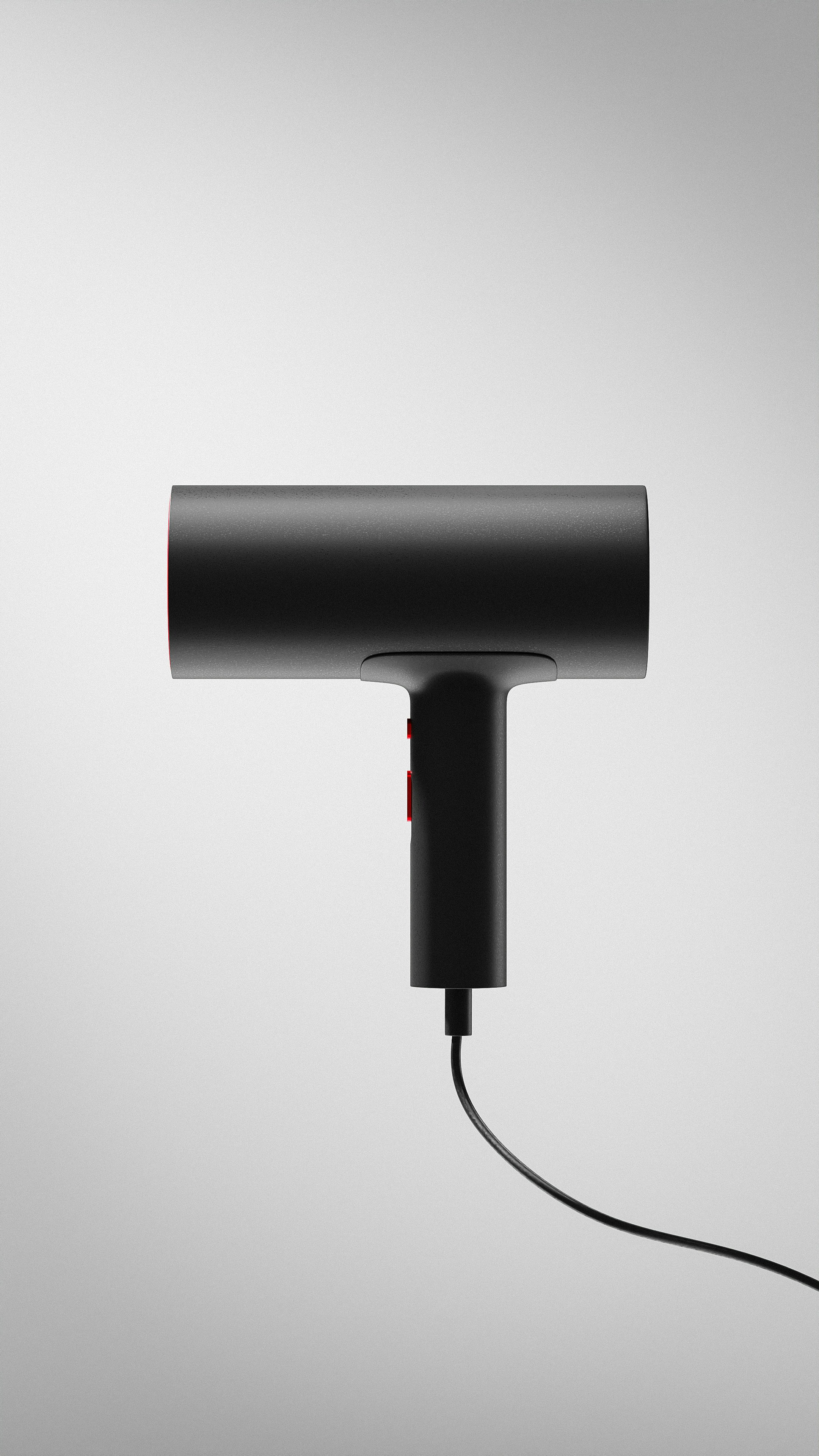 A black object with a cord attached to it