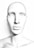 A black and white photo of a mannequin's head