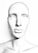 A black and white photo of a mannequin's head