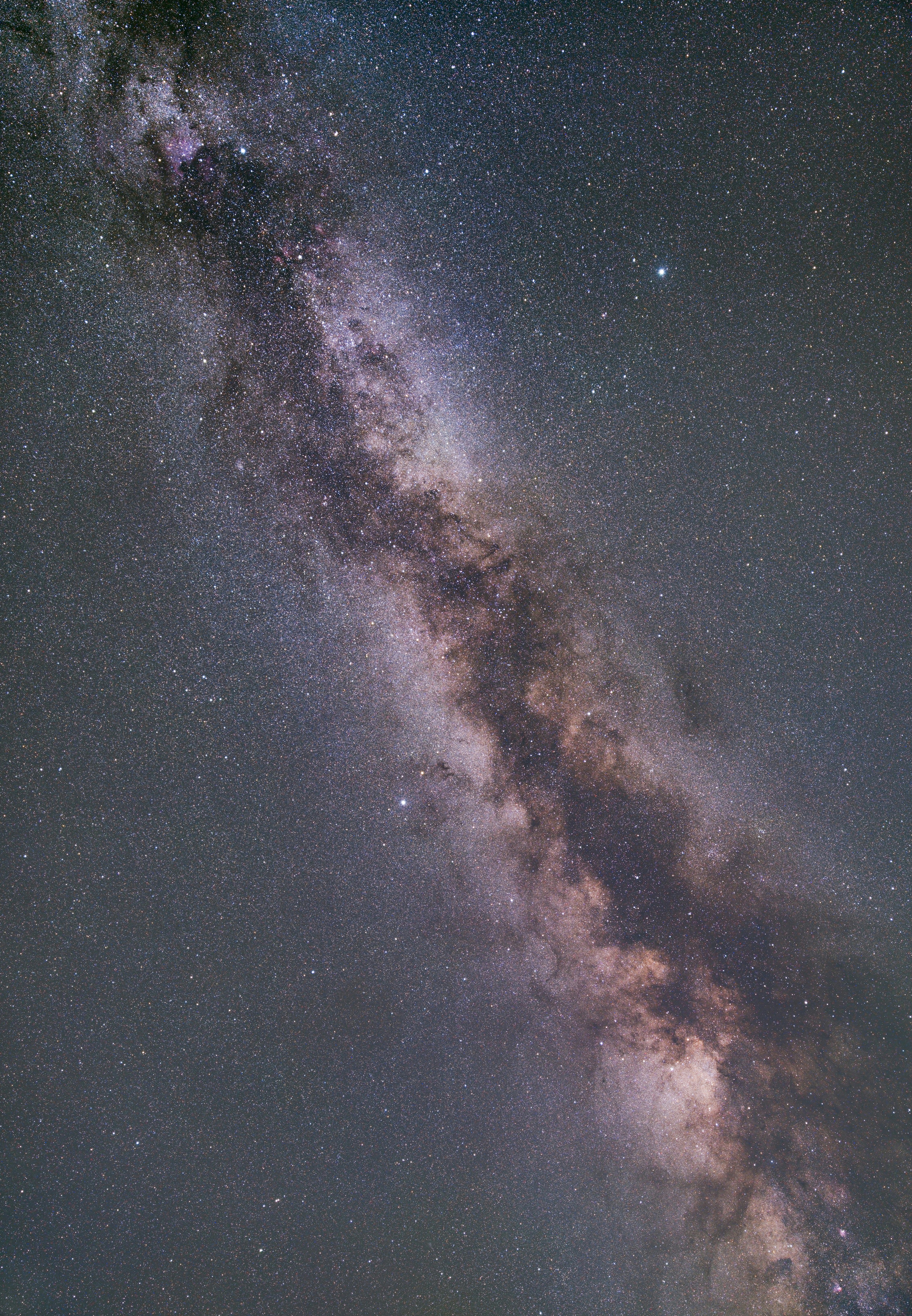 A long exposure shot of the milky in the night sky