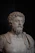 A marble bust of a man with a beard
