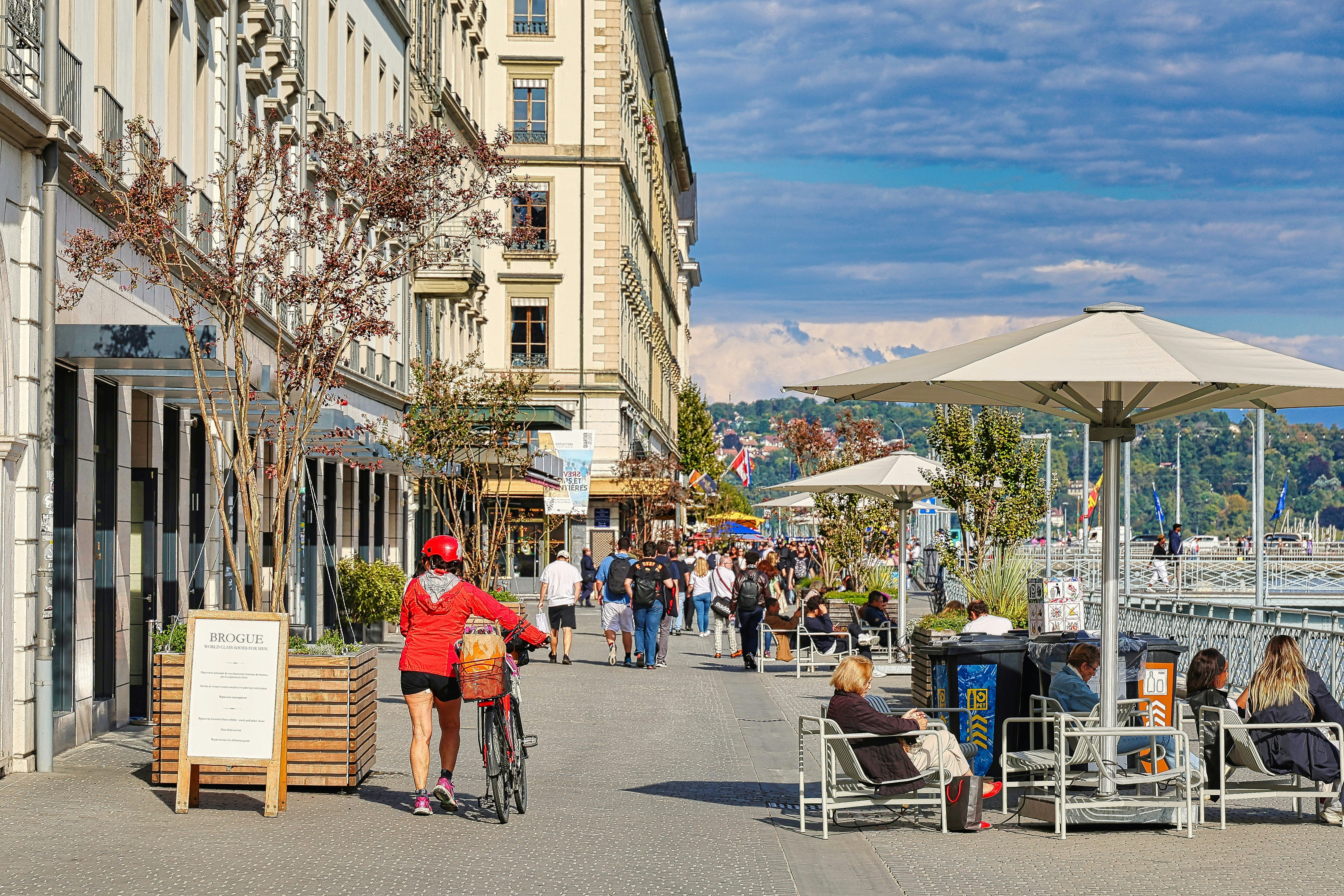 Zone piétonne du quai des Bergues, pedestrian zone,