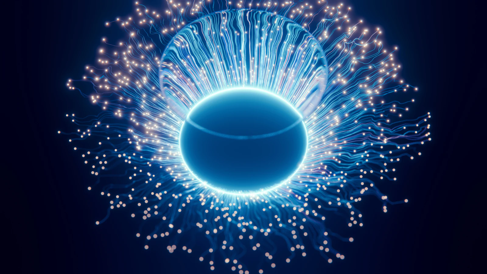 Neural network — luminous AI sphere
