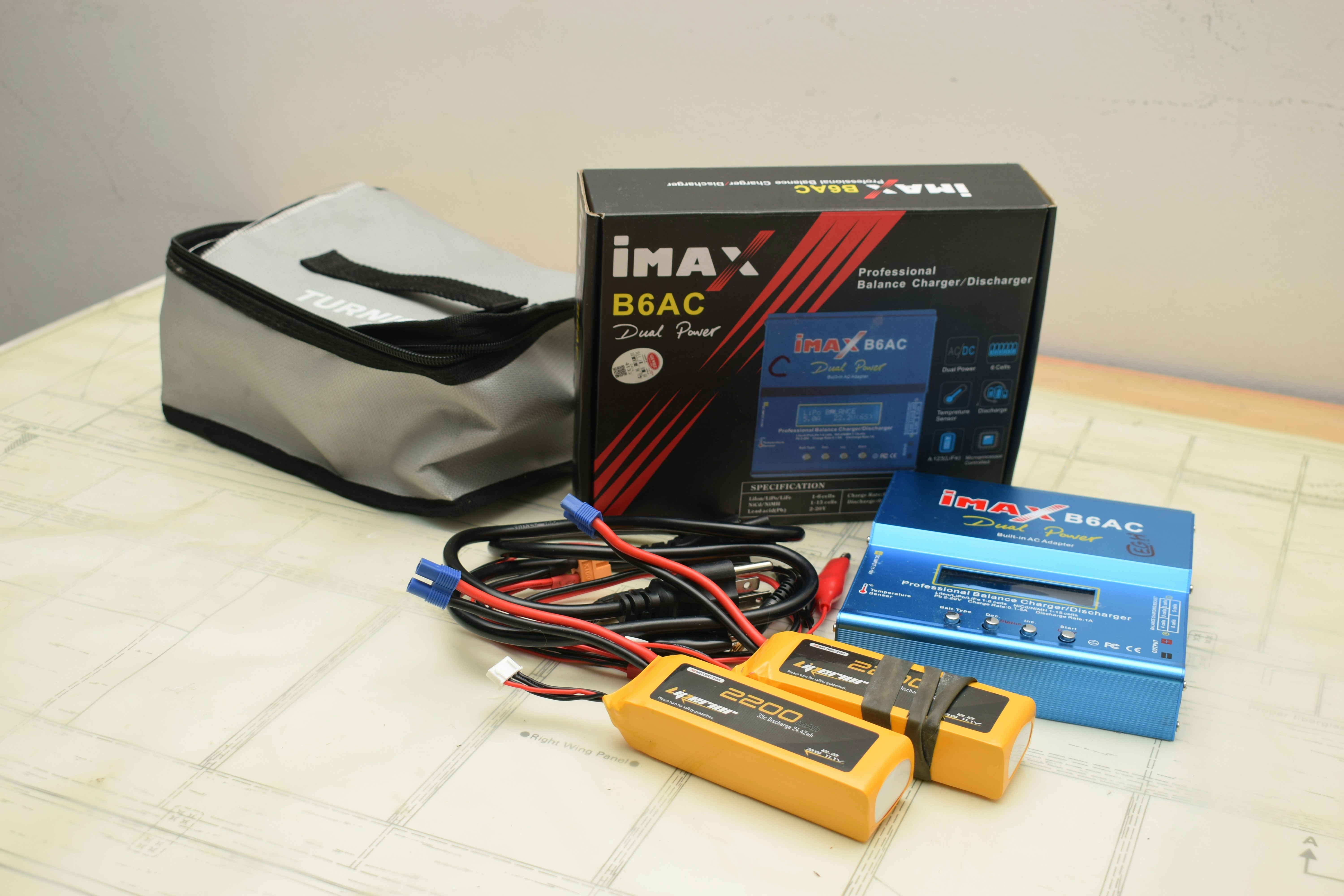 A couple of batteries sitting on top of a table