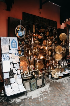 A store with lots of different types of pots and pans