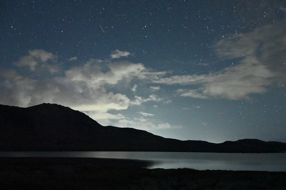 Night sky over the mountains of Kyrgyzstan