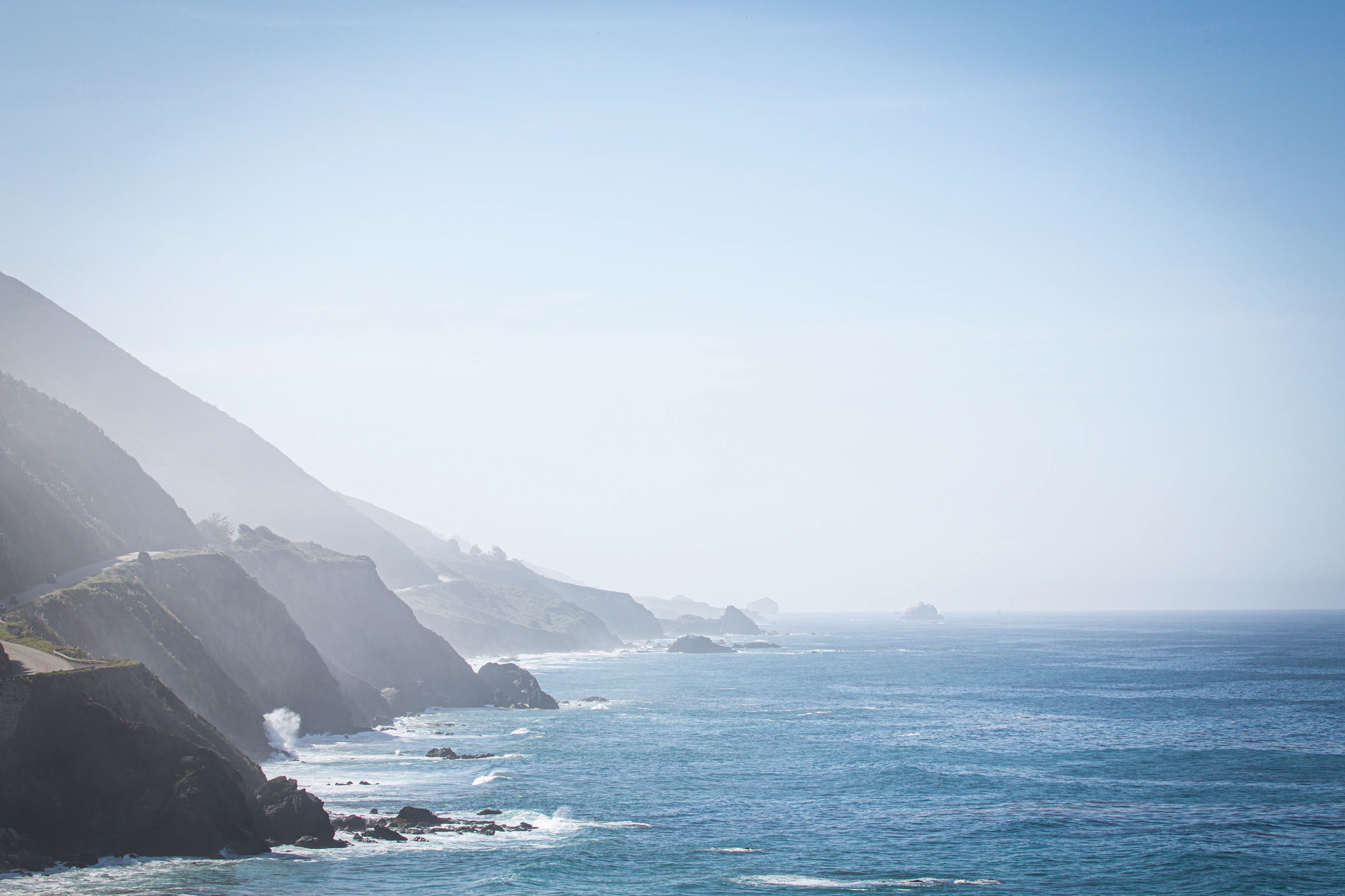 Golden hills of the California Central Coast meeting the Pacific Ocean.