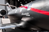 A close up of the nose of an airplane