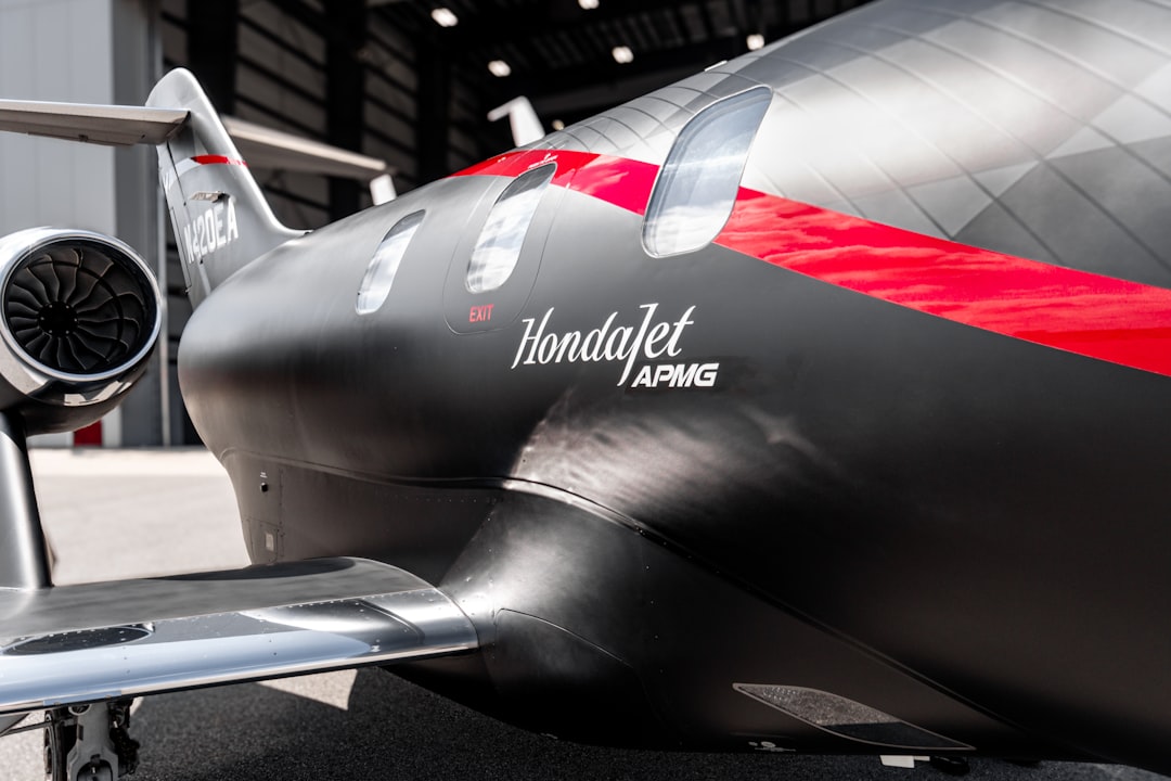 A close up of the nose of an airplane,