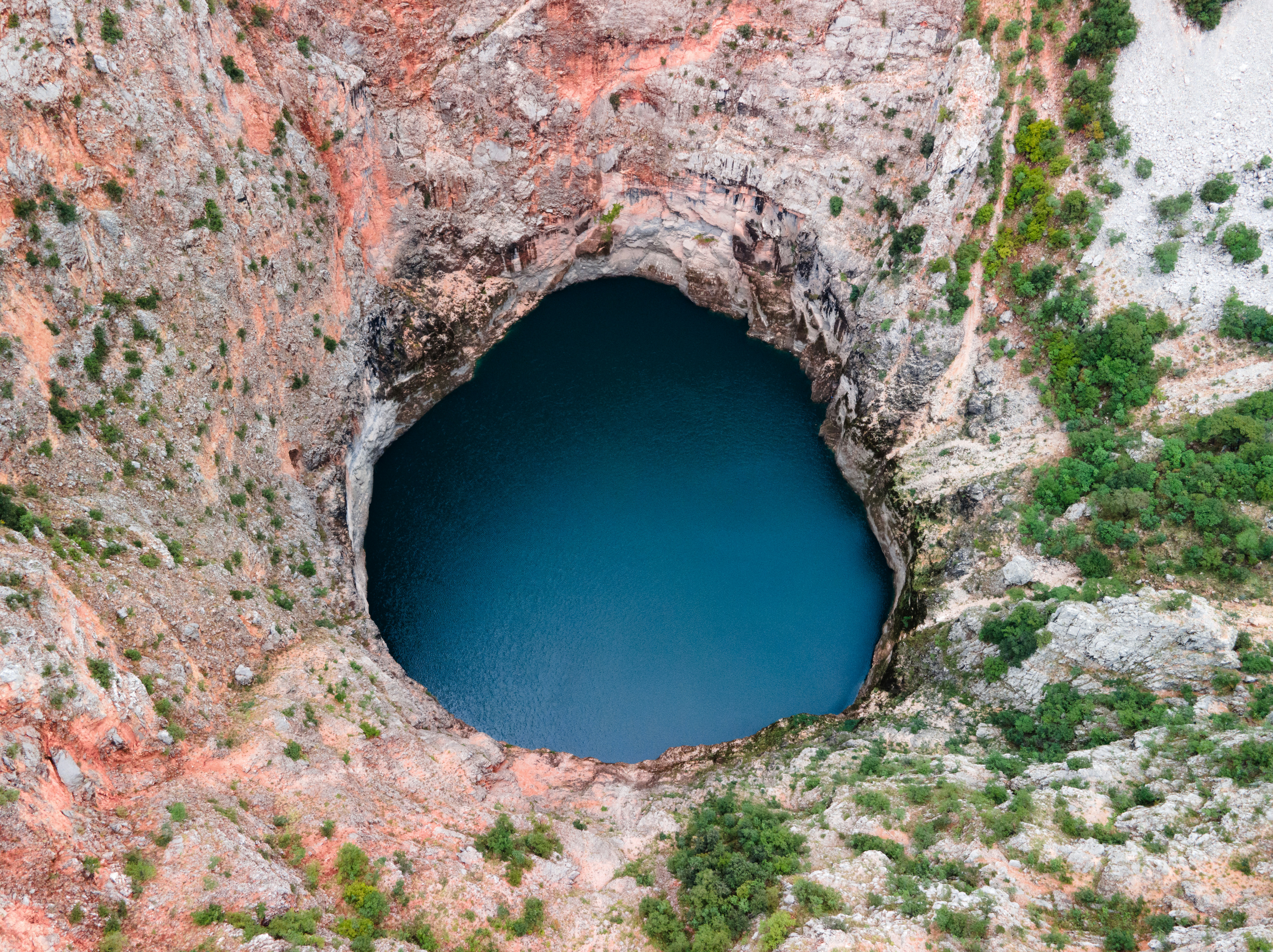 A large hole in the side of a mountain