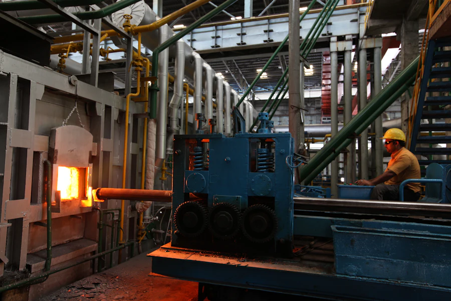 Steel industry factory floor