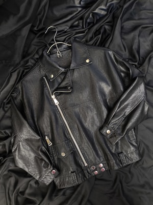 Black leather rider's jacket