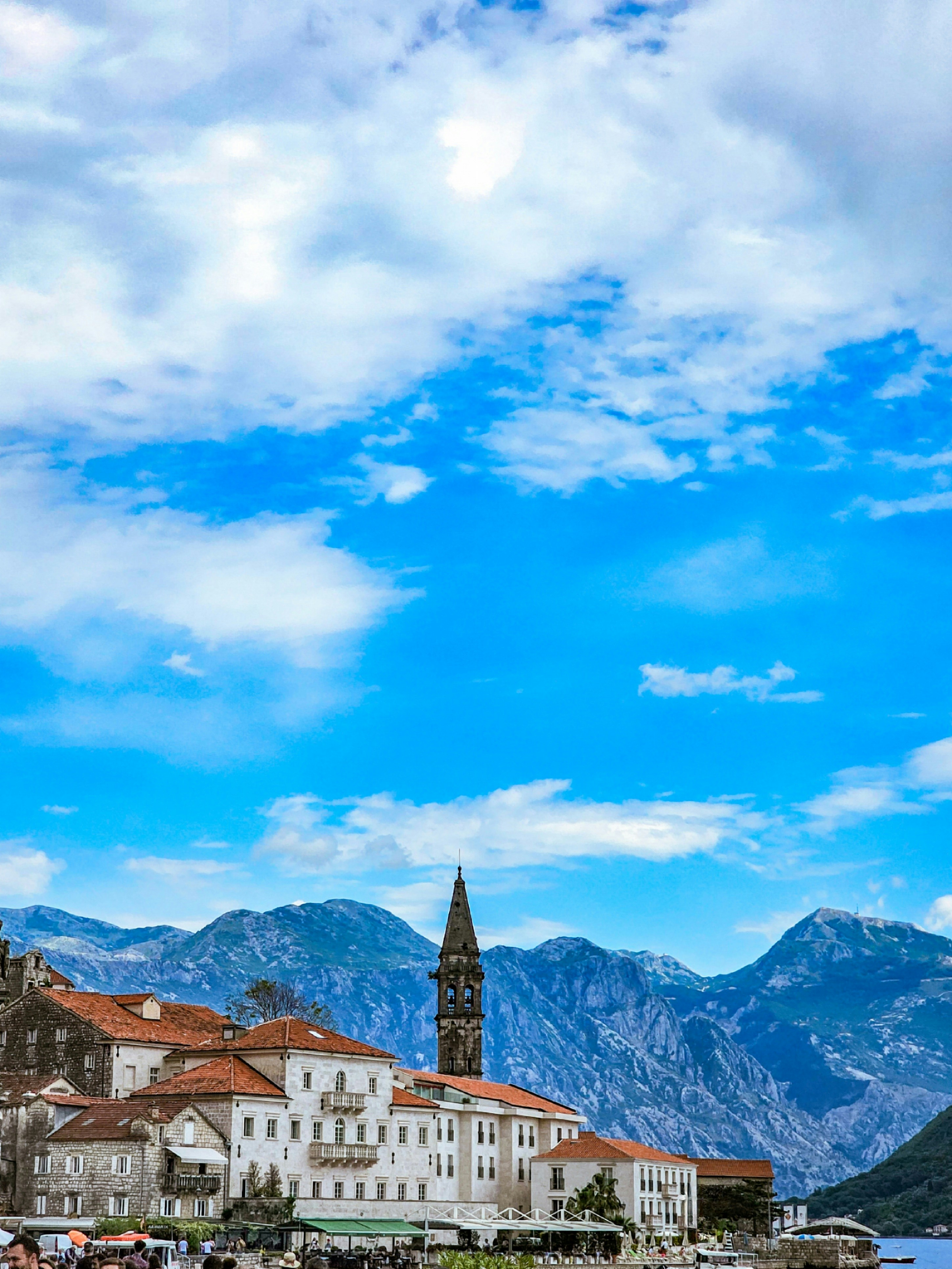 A large body of water surrounded by buildings