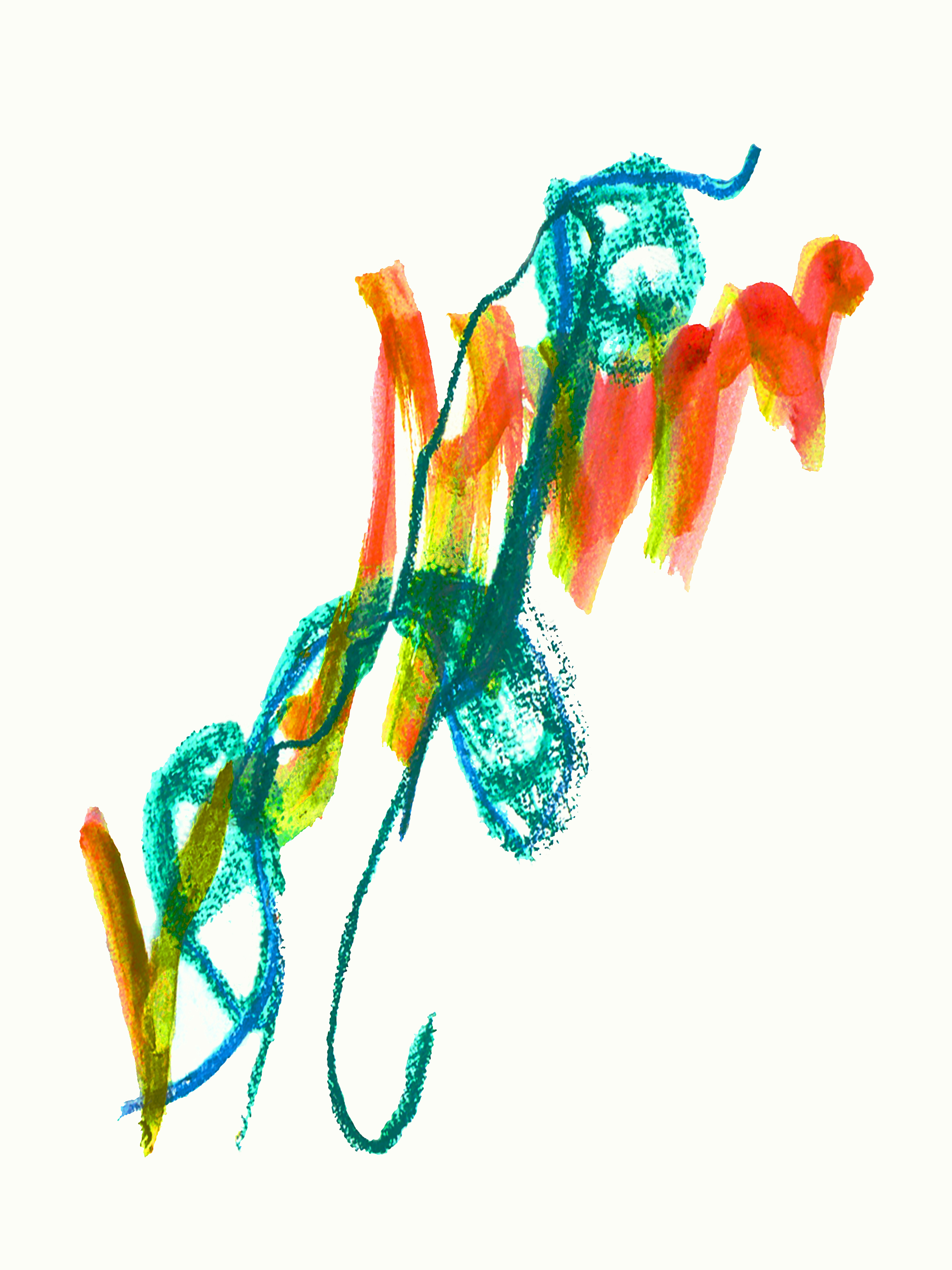 A picture of a painting of a plant on a white background