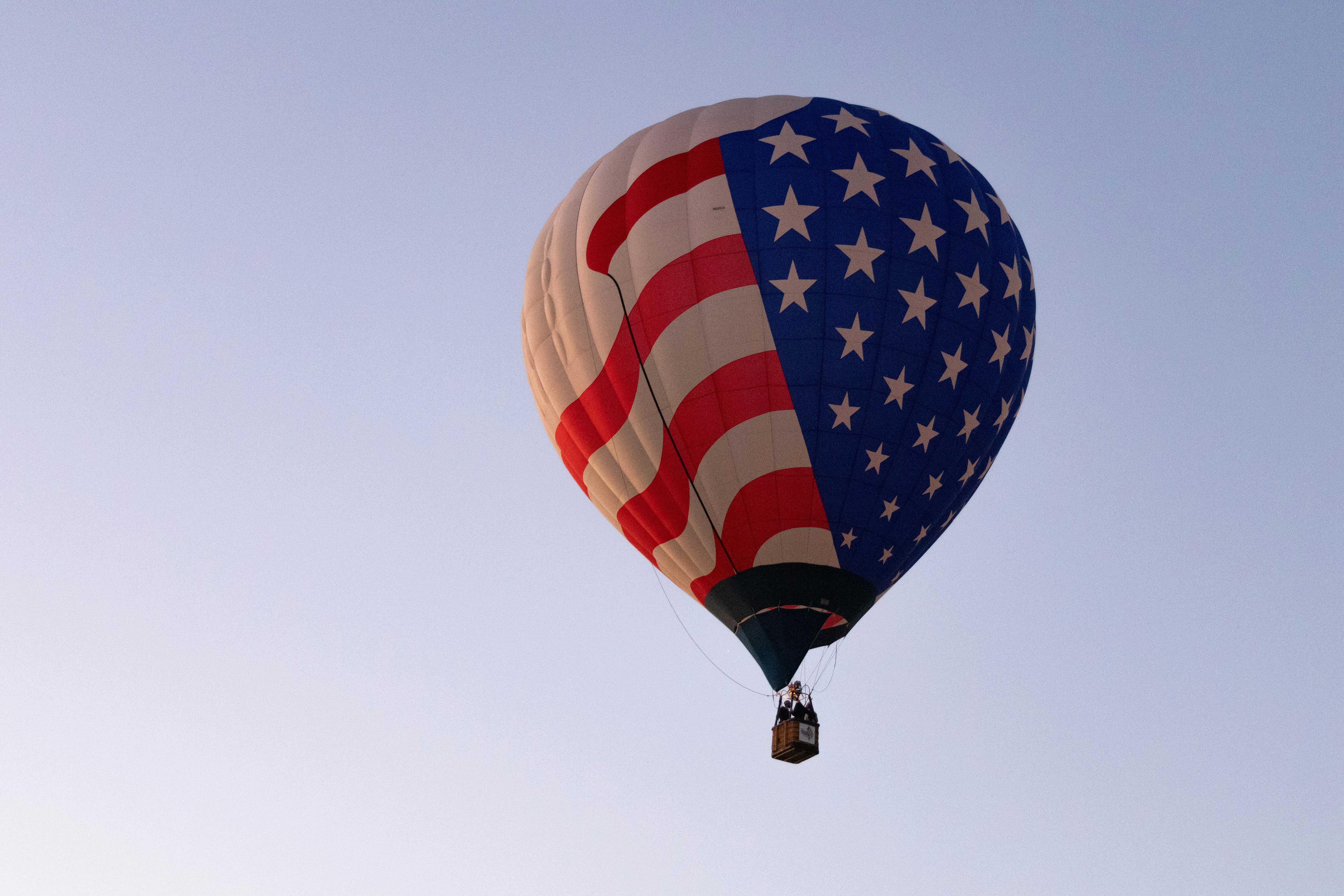 Hot air balloon with American flag design